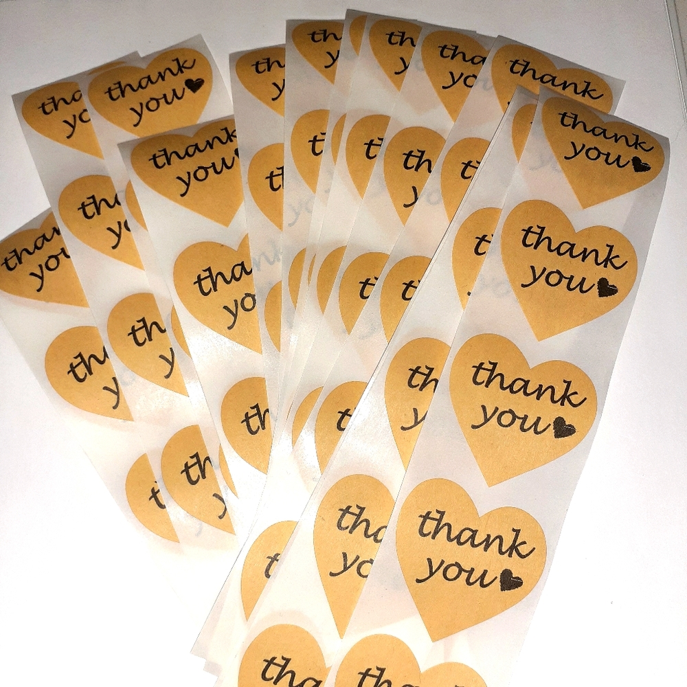 100 thank you stickers.